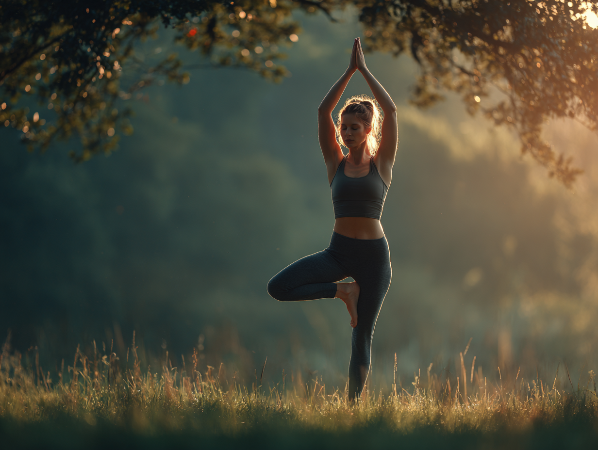 Practică yoga în grup cu instructor